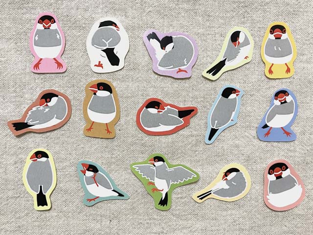 桜文鳥フレークシール2(22) | inkonite いんこにっと
