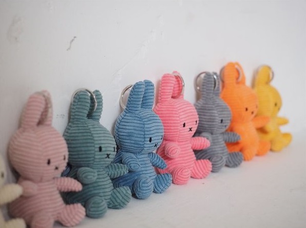 ちーたオランダミッフィーぬいぐるみキーリング4個セット★ナインチェ miffy - 【キーリング】顔だけナインチェぬいぐるみ☆シンプル