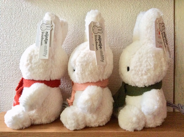 ミッフィー【ぬいぐるみ】マフラー3色セット☆ふわもこ☆オランダmiffy ...