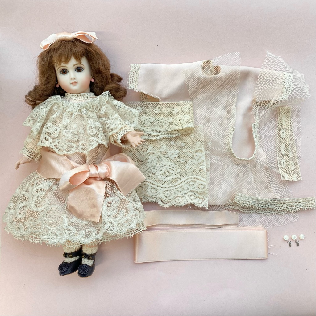 27cmドレスキット】小さなべべドールドレスキット(アンティークピンク)幼SDさん等にも | ** Shall we doll Online Shop  **