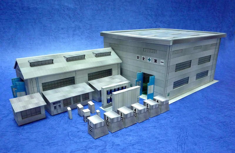 印刷版) ペーパークラフト「車両整備工場」：Nスケール(キット） - 鉄道模型