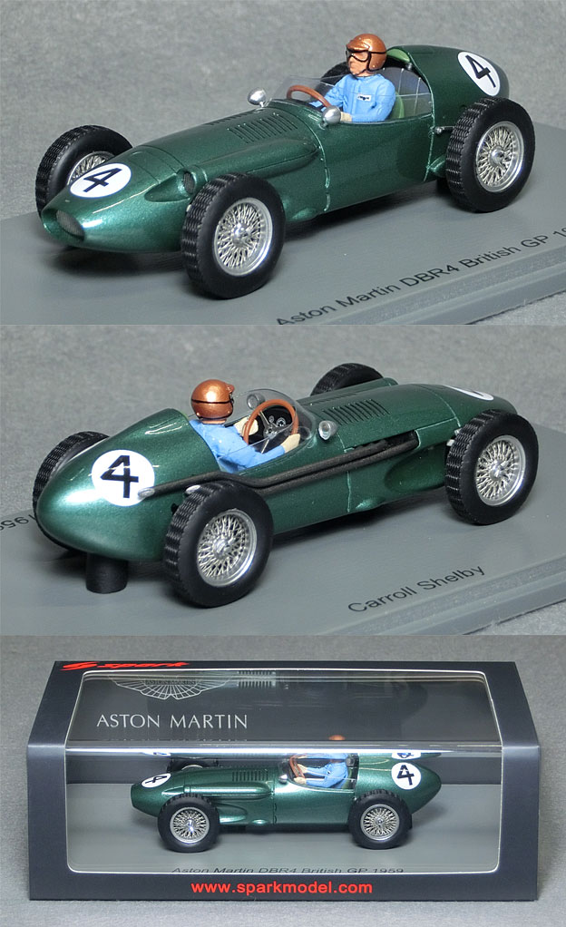 ミニカー　1/18 アストンマーチン DBR4 シルバーストーン インターナショナルトロフィー 1959 Carroll Shelby #4 [TM18-189C] S8136 アストンマーチンDBR4（No.4/キャロル・シェルビー）1959