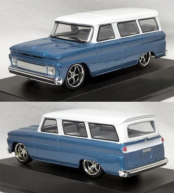 86059 シボレー サバーバン 1966（ブルーM/ホワイト） | ミニカー