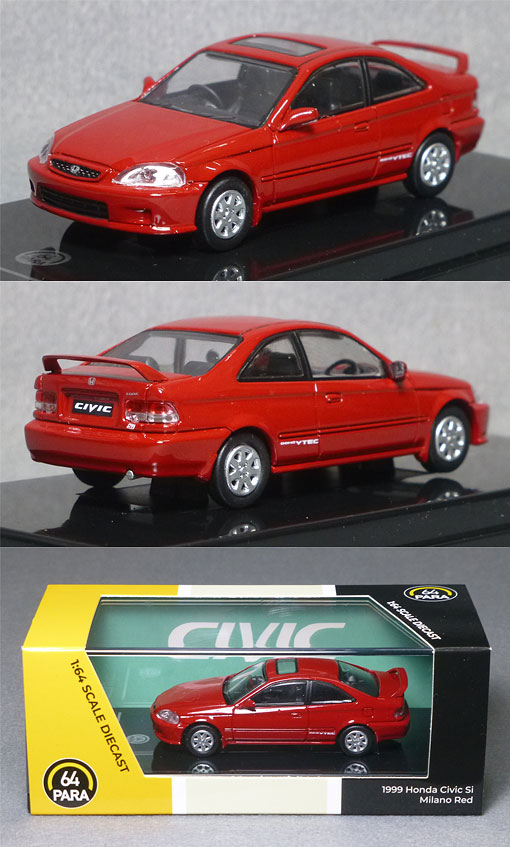 PA-65622 ホンダ シビック クーペ Si 1999（ミラノレッド）*右ハンドル