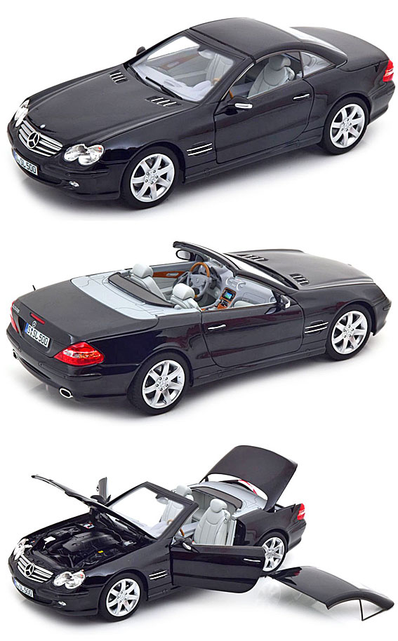 バーミキュラ　メルセデスベンツオリジナル 183840 メルセデスベンツ SL500 2003（ブラック） | ミニカーショップ