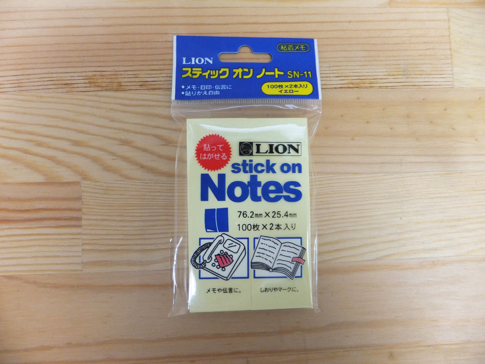 10パック入】ライオン事務器 LION SN-11 スティックオンノート