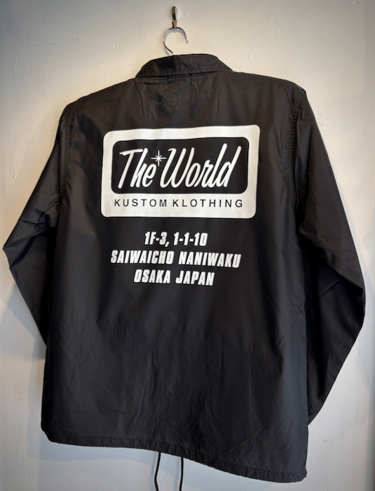 THE WORLD KK - COACH JACKET (BLACK) - - THE WORLD ONLINE STORE -