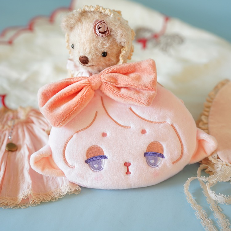 わか✿プロフ一読願　BIGすのチル　お座りポーチ　ピンク　Man わか✿プロフ一読願 BIGすのチル お座りポーチ ピンク Man わか✿