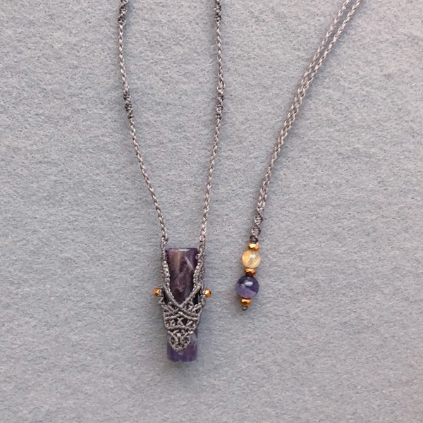 【おしゃれ】 マクラメキット Elegante ペンダント | Waxcord Jewelry 'Quadro' チャーム