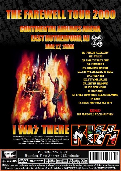 KISS(キッス)□The Farewell Tour 2000 in New Jersey | QUEEN JADE  
