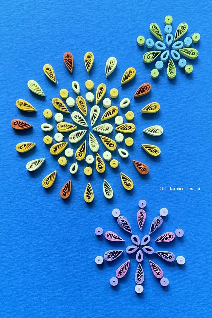 オーダー歓迎【ペーパークイリングの花火】 オーダー歓迎ペーパークイリングの花火 造形パレット教室（埼玉県