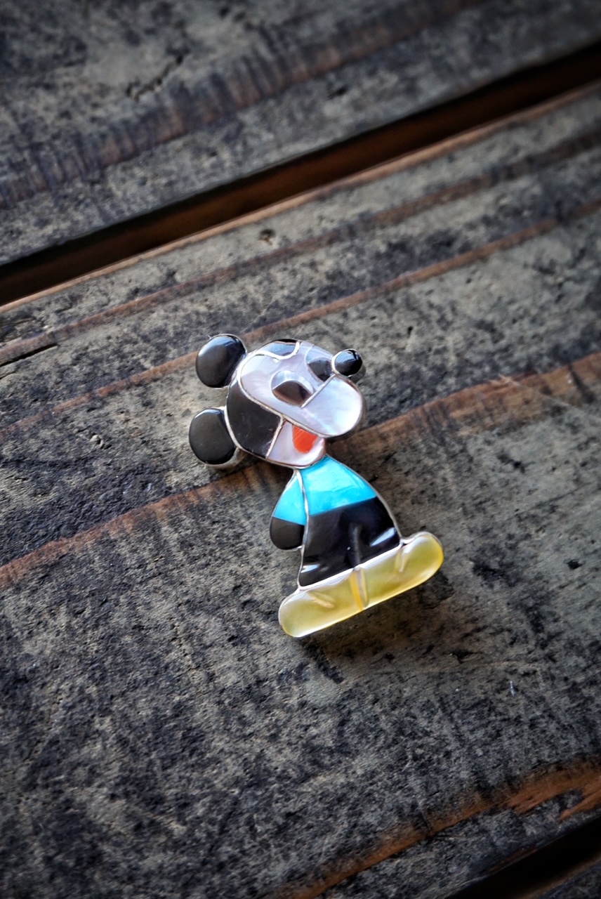 Paula Leekity ブローチ・ペンダントトップ Snoopy and Mickey Mouse