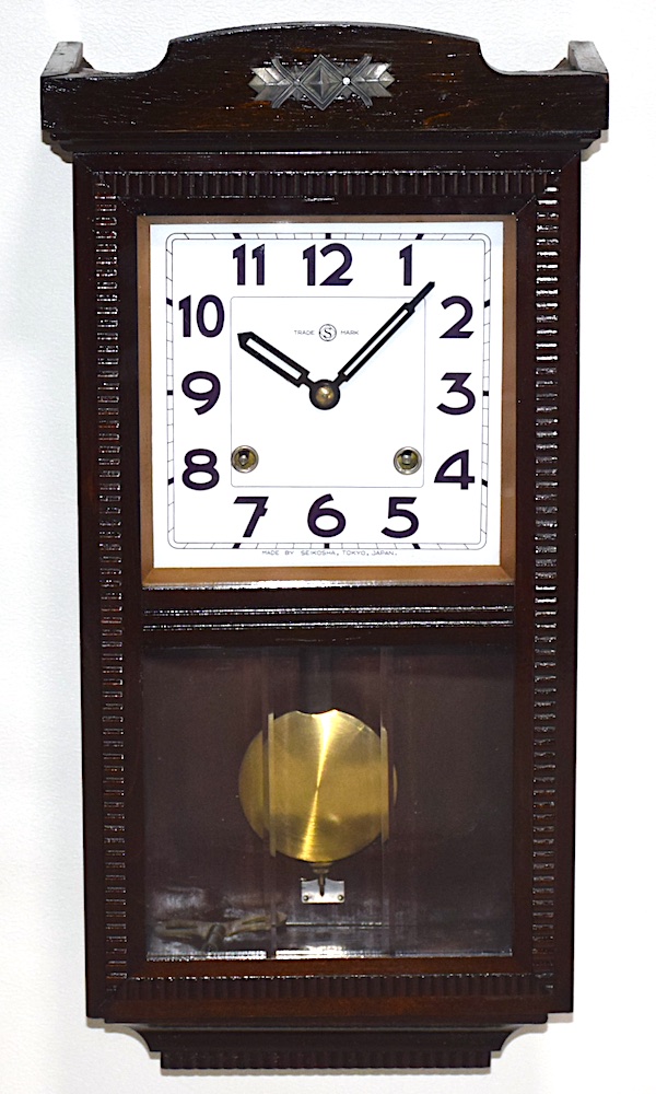 精工舎 宮型角文字盤柱時計 昭和20年代【W387】〔120〕 | れとろくろっ
