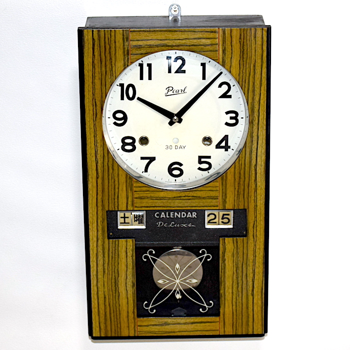 Pearl（パール） 箱型柱時計 CALENDAR Deluxe 30DAY 昭和30年代後半頃