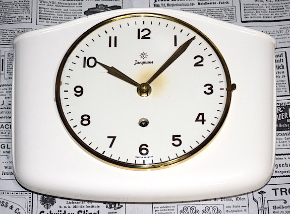 JUNGHANS（ドイツ） 陶器製掛時計 1940〜50年代【W215】 | れとろくろ