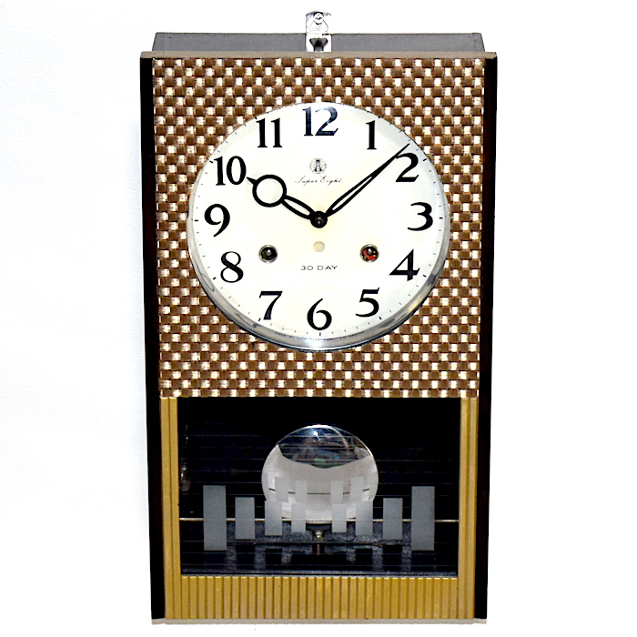 レトロ　柱時計　ゼンマイ時計　愛知時計　スーパーエイト　30DAY　動作確認済 愛知時計 掛け時計 ゼンマイ時計 Special Eight 動作品希少 愛知時計