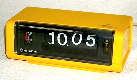 日立 パタパタクロック AW-202（イエロー） 昭和40年代後半〜50年代
