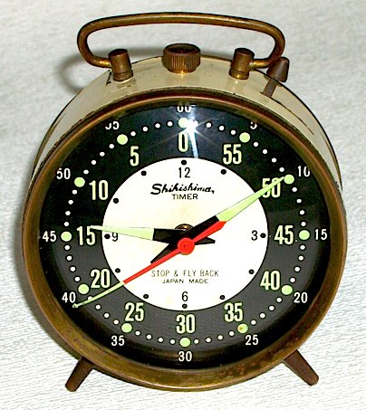 手巻き レトロな置時計 シキシマタイマー 60M96