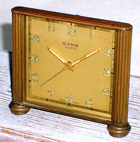 CYMA ヴィンテージ置時計 スイス製 CYMA（スイス） 小型目覚時計 AMIC 1950年代【007】 | れとろくろっく
