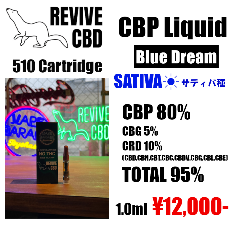REVIVE CBP80% CRD10% CBG5% Total95% 1.0ml VAPE 510 リキッド