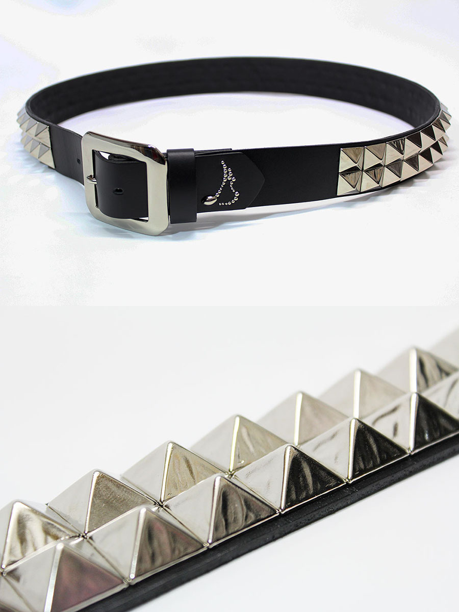 2ROW PYRAMID STUDS BELT【RISK×MODERN PIRATES】 | RISK