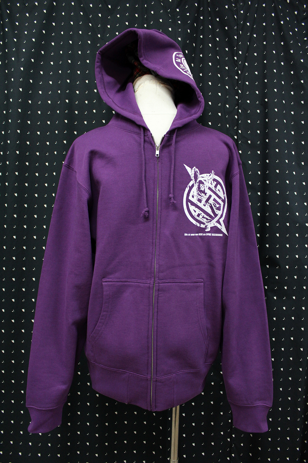 life at your own RISK×××SPIKE RECORDINGS コラボZIP PARKA【PURPLE