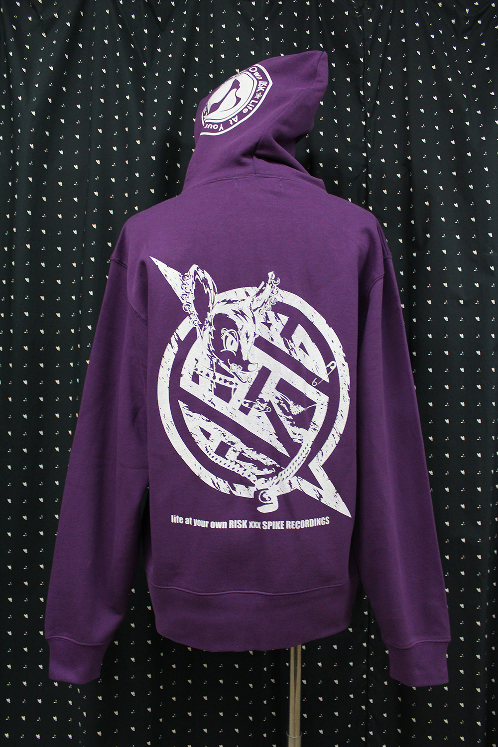 life at your own RISK×××SPIKE RECORDINGS コラボZIP PARKA【PURPLE