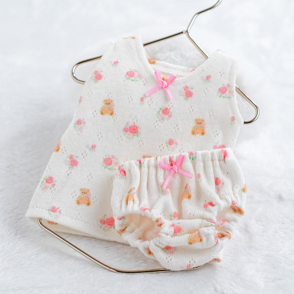 くまさんと小花(ピンク)】タンクトップset | ぽるかどっと.