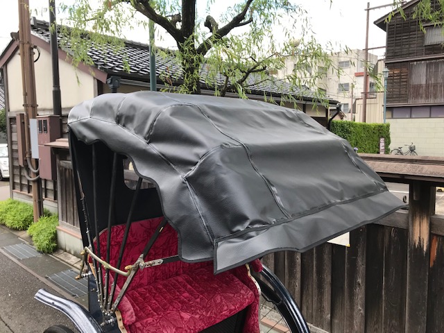 中古人力車　22号:黒幌、升屋製 人力車の幌 張替え | 人力車用品・部品・備品の通販 風乃屋 ネットショップ