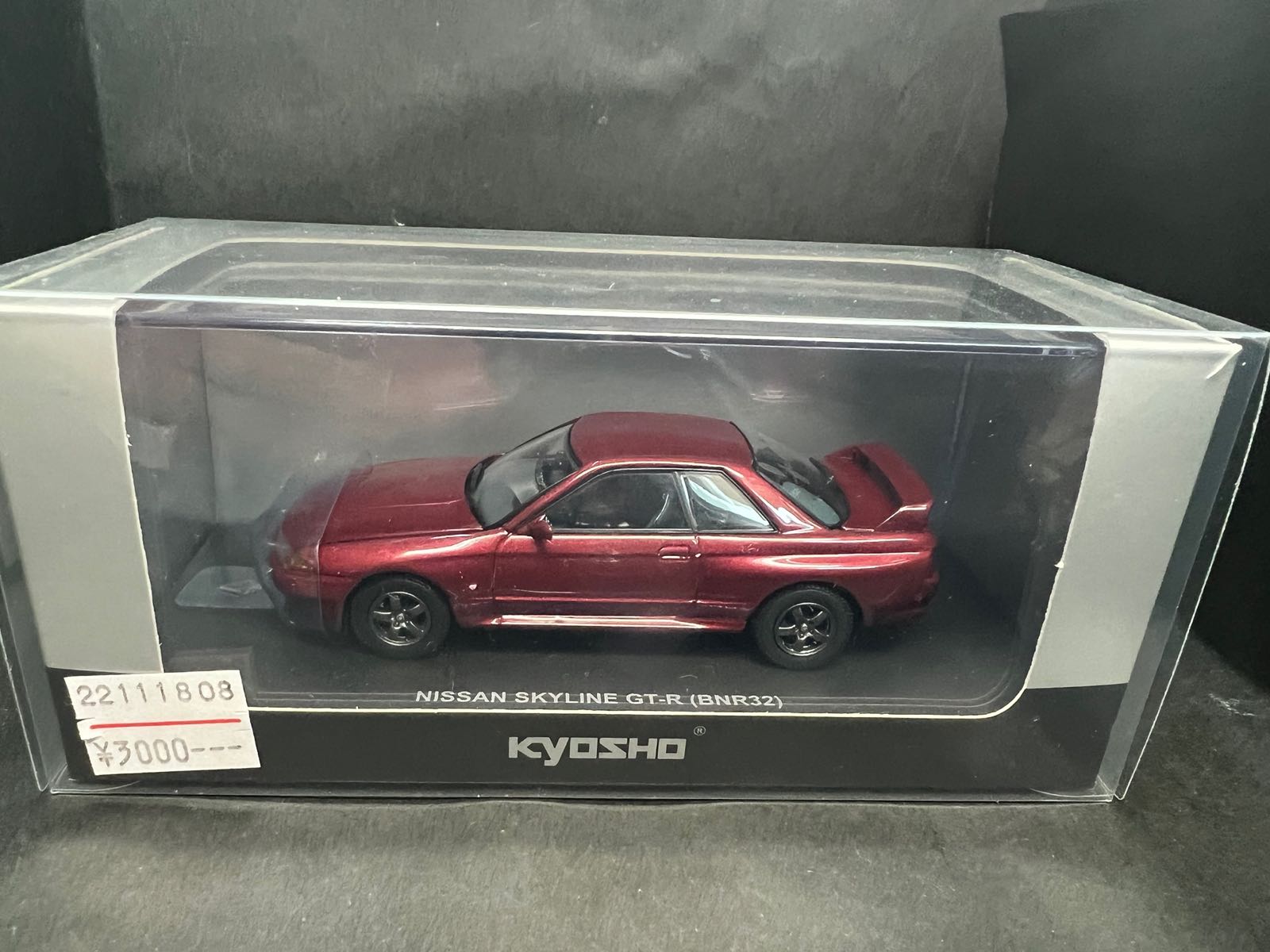 京商 1/43 03221R 日産 スカイライン GT-R(BNR32) レッドパール