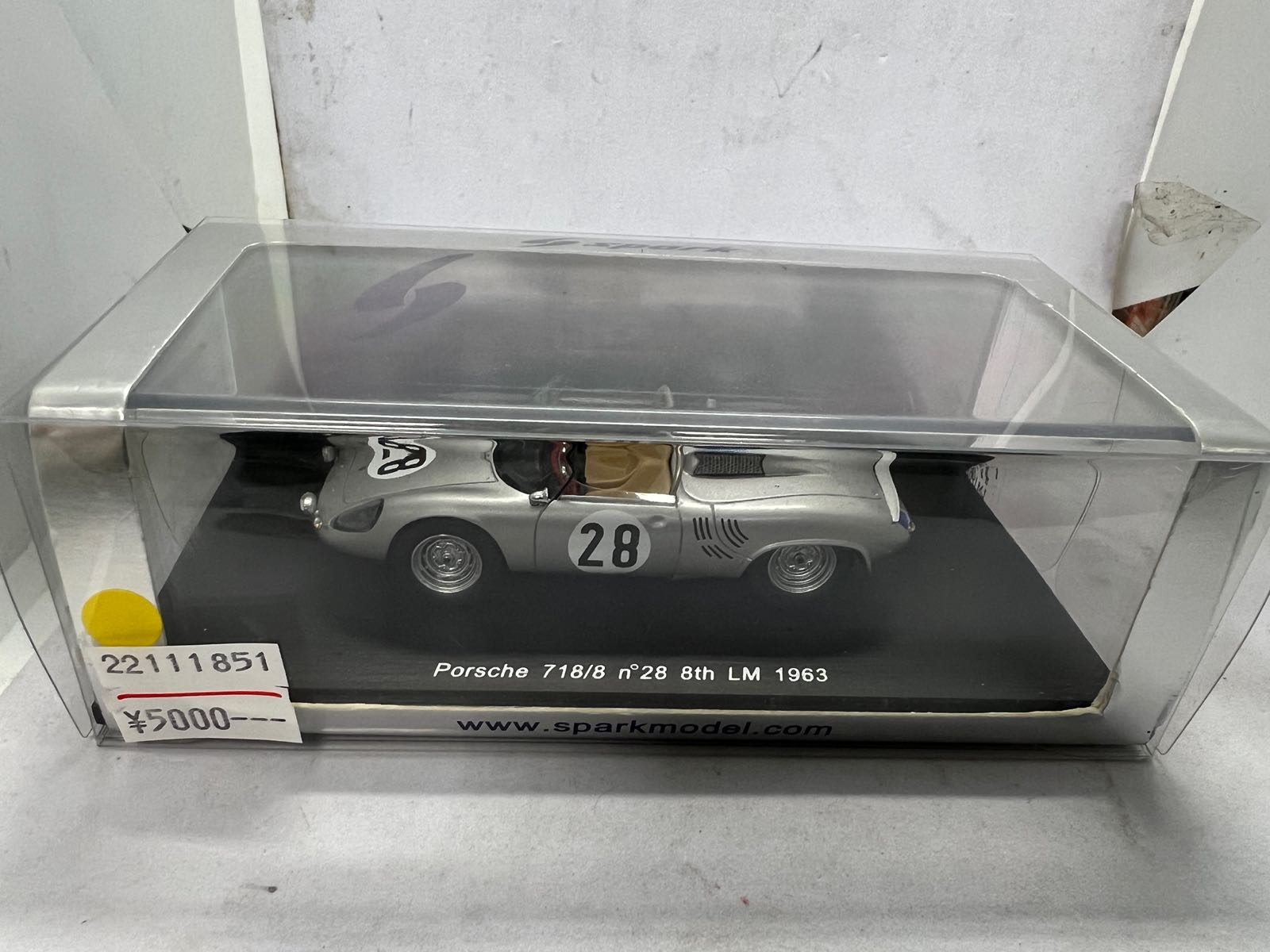純正割■スパークモデル 1/43 1963 ポルシェ718/8 #28 ルマン24h レーシングカー