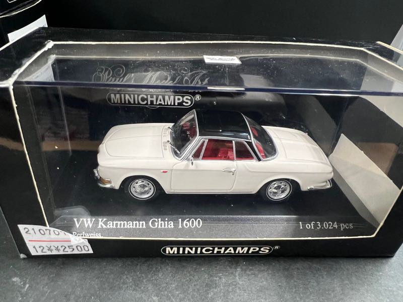 ミニチャンプス PMA 1/43 430050220 VW カルマンギア １６００ １９６６ ホワイト | ミニカー キット 中古 買取り 販売 モデル ガレージ ロム