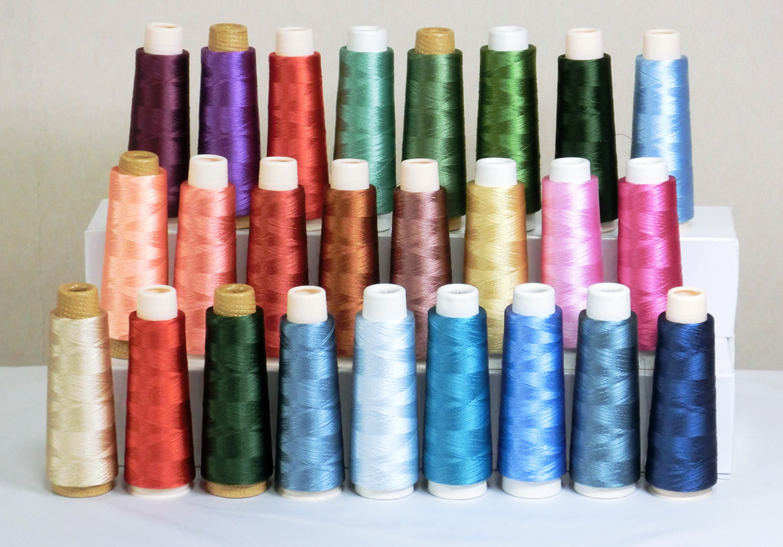 25色セット ジャノメカラーVol.2 1000m巻 | 高品質な日本製ミシン刺繍