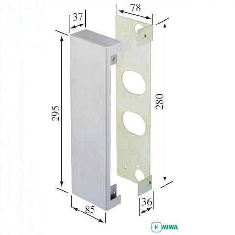 専用AL3M.ECCS MIWA 美和ロック AL3M用面付ボックス / 鍵と電気錠の通販サイト