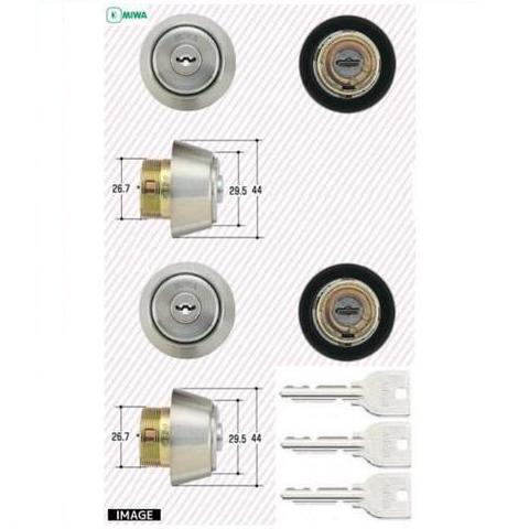 美和ロック U9 DZー4.KNCY 2個同一 DT50～57mm 仕上ST KEY3 | ロックス
