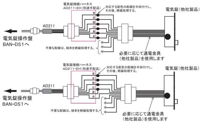 美和ロック AD211・EH 電気錠接続ハーネス | ロックス 美和ロック社