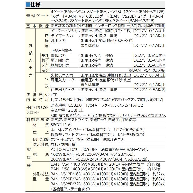 美和ロック BANーVS4 多回線電気錠制御盤 (4回線) | ロックス 美和