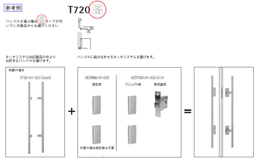 UNION ULST700-01-051 プッシュプル座(4枚セット) ステンレス