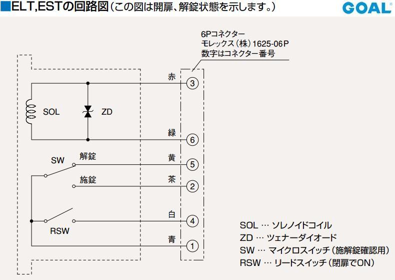 GOAL EST-5Q11S BS76mm DT33～42mm キー3本付属 | ＬＯＣＫＳ GOAL ゴール社製品通信販売 電気錠 Ver.