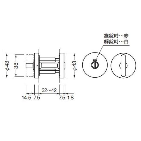 BEST 表示錠 231N2T-NE-04 BS51 黒ニッケル＋サテンブラック
