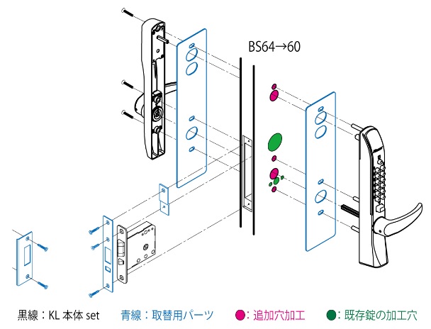 KEYLEX 美和ロック社製 LA 受座 ( 80432 ) | LOCKS 長沢製作所社