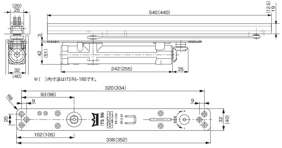 dormakaba コンシールドDC(ストップ無) ITS96-180 | ＬＯＣＫＳ dormakaba ドルマカバ社製品通信販売