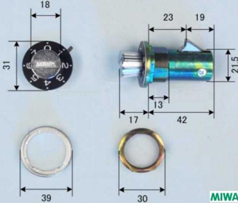 美和ロック MDO2 郵便箱用簡易ダイヤル錠 ◇上吊元下ラッチ ＬＯＣＫＳ 美和ロック社製品通信販売 一般錠Ver.