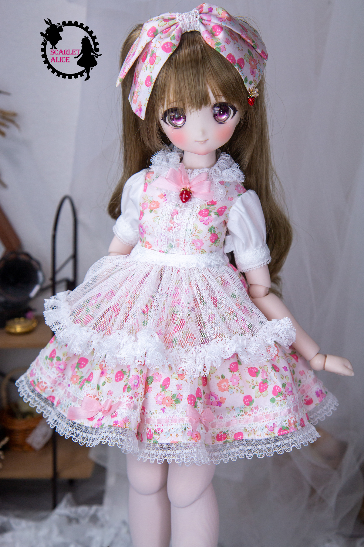 MDDサイズ ドットチュールエプロン | Scarlet Alice