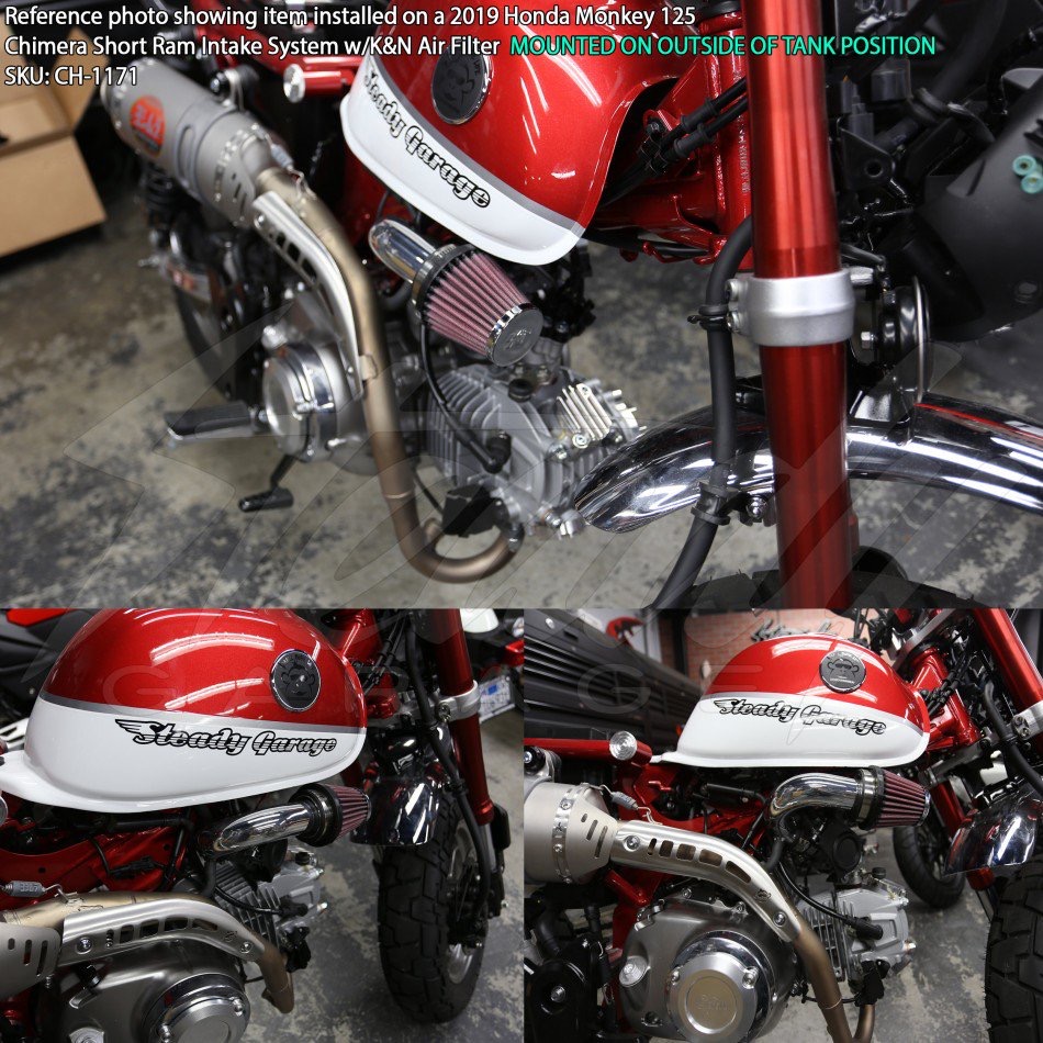 CHIMERA SHORT RAM HONDA MONKEY 125 AIR INTAKE SYSTEM JB02 | SCR_WORKS