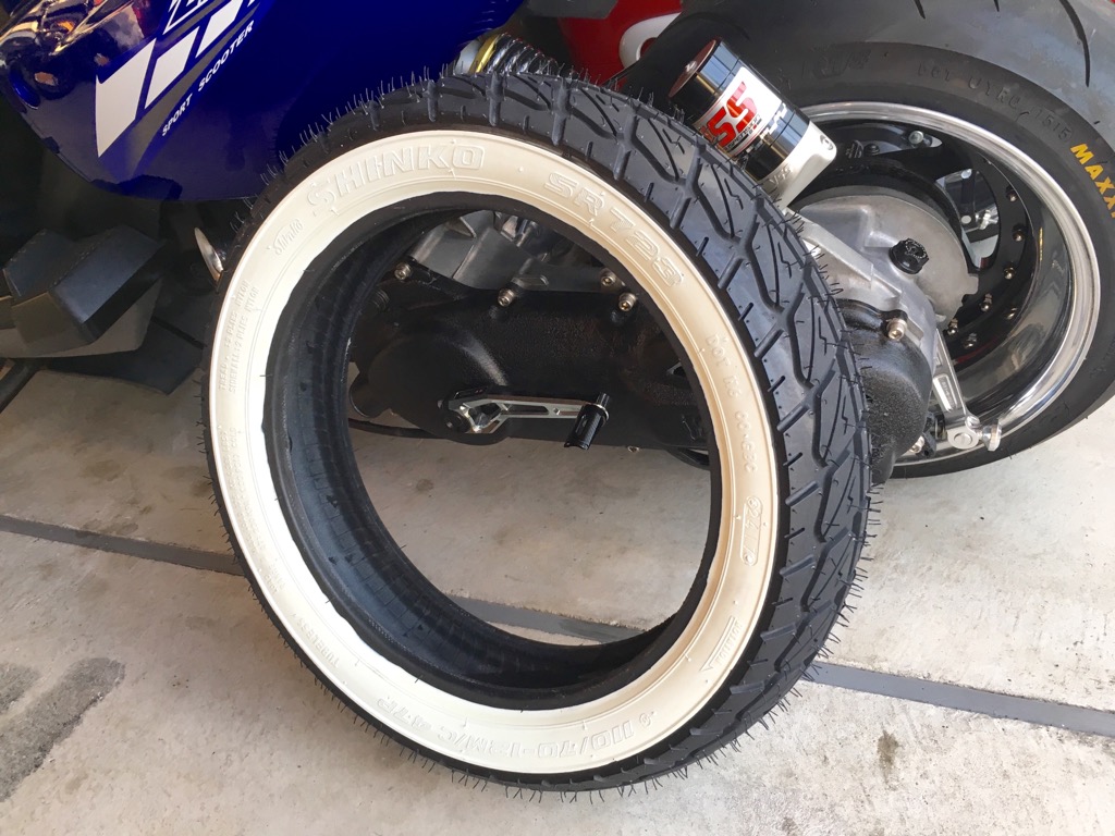 Shinko SR723 White Wall 110/70-12 SCR_WORKS