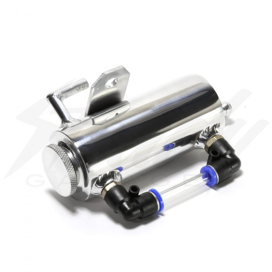 WEAPON R ALUMINUM POLISHED COOLANT CATCH CAN - HONDA RUCKUS | SCR_WORKS