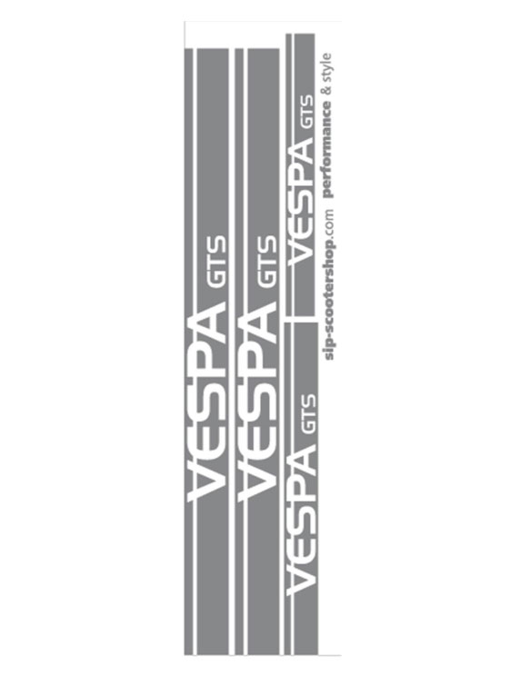 Vespa GTS ステッカーキット | Vespa（ベスパ）の事なら SCSウェブストア