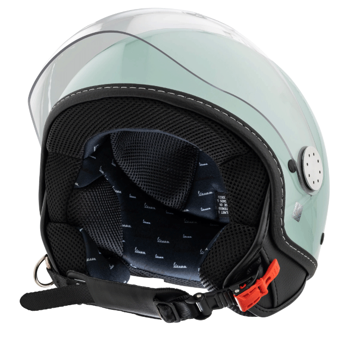 ベスパ純正ヘルメット VESPA VISOR 4.0ヘルメット リラックスグリーン | Vespa（ベスパ）の事なら SCSウェブストア