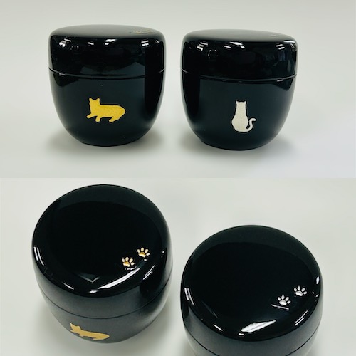 青峰堂オリジナル「猫のミニ棗」（フタ付き）【プラスチック・日本製